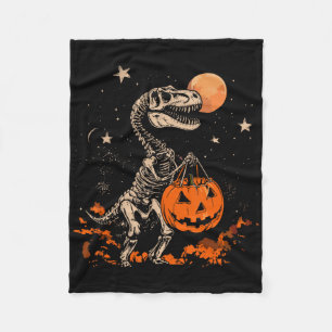 Cobertor De Velo Esqueleto de Dinossauro Assustador Pumpkin Hallow