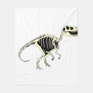 Cobertor De Velo Esqueleto de Dinossauro Brilhante no escuro