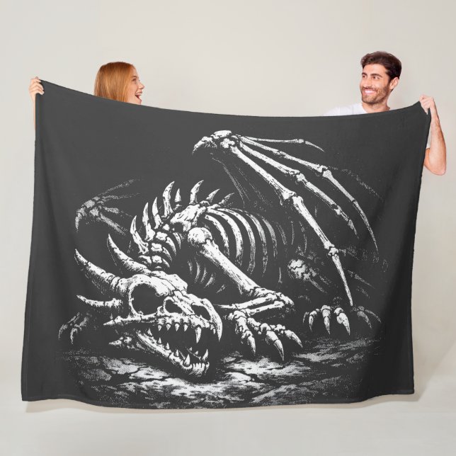 Cobertor De Velo Esqueleto de Dragão — por BurnsInHell (In Situ)