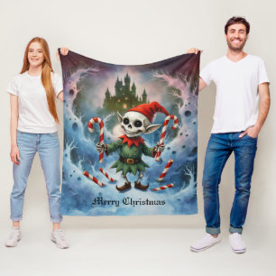 Cobertor De Velo Esqueleto de Elfo de Natal – Férias Escuras Sinist