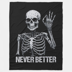 Cobertor De Velo Esqueleto de Halloween - Nunca melhor