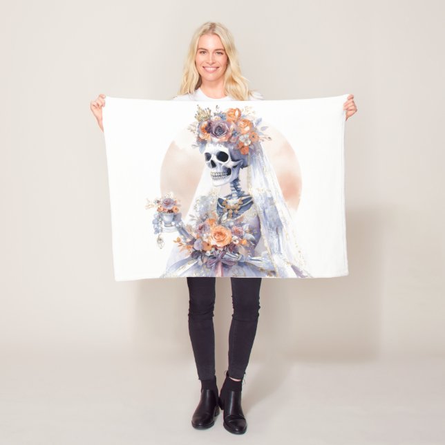 Cobertor De Velo Esqueleto de Halloween Spooky Blanket (In Situ)