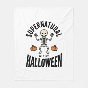 Cobertor De Velo Esqueleto de Halloween Supernatural Engraçado Vint