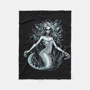 Cobertor De Velo Esqueleto de sereia Sirene Camiseta Caveira Femini