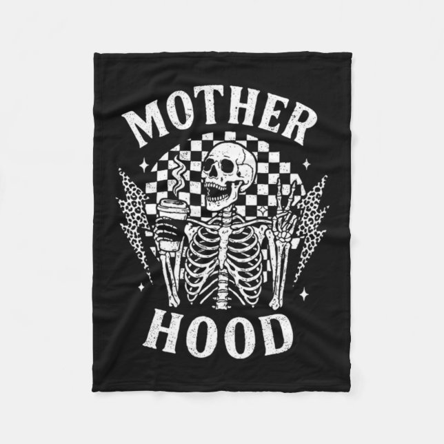 Cobertor De Velo Esqueleto Engraçado Maternidade Vida de Mãe Engraç (Frente)