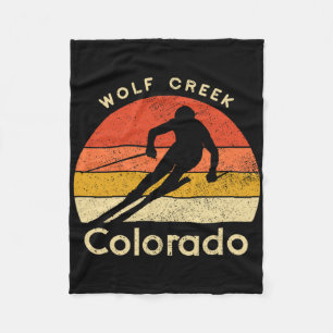 Cobertor De Velo Esqui Antigo Wolf Creek Colorado Montanha