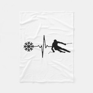 Cobertor De Velo Esqui - Presente Skiing Heartbeat Skier