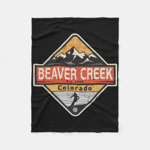 Cobertor De Velo Esqui vintage na montanha de neve Beaver Creek Col