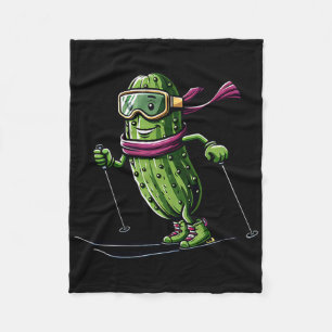 Cobertor De Velo Esquiando Pickle Com Óculos Engraçado Inverno Alpi