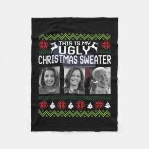 Cobertor De Velo Esse é um doce de Natal feio Joe Biden Harris