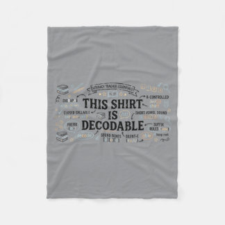 Cobertor De Velo Esta Camisa É Decodificável Professor De Ciência D