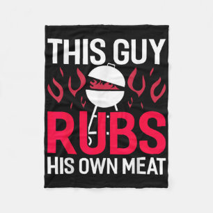 Cobertor De Velo Esta Cara Esfrega Seu Churrasco Engraçado De Carne