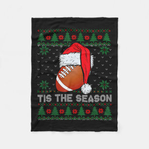 Cobertor De Velo Esta É A Época Futebol Engraçado Natal Santa Hat