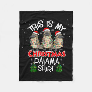Cobertor De Velo Esta é Minha Camisa de Pijama de Natal Ornitorrinc