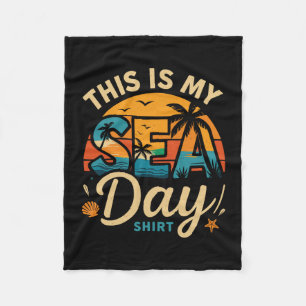 Cobertor De Velo Esta É Minha Camisa do Dia do Mar - Camisa Diverti