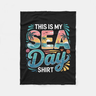 Cobertor De Velo Esta É Minha Camisa do Dia do Mar - Cruzeiros Famí