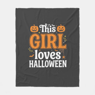 Cobertor De Velo Esta Garota Ama Tipografia de Halloween SVG Design