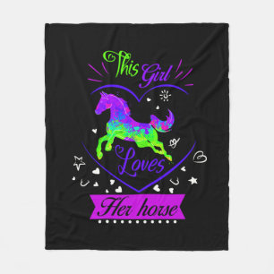 Cobertor De Velo Esta Menina Ama Seu Roxo De Cavalo