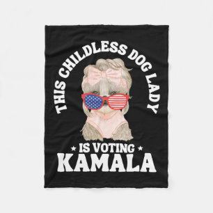 Cobertor De Velo Esta Mulher Canina Sem Filhos Está Votando Kamala