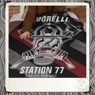 Cobertor De Velo Estação de Bombeiros do NOME Personalizado