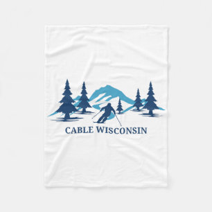 Cobertor De Velo Estação de esqui Cable Wisconsin Esqui Esquiador