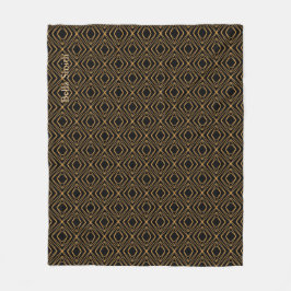 Cobertor De Velo Estação Diamante Faux Dourado em Preto