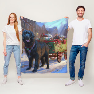 Cobertor De Velo Estação Festiva de Natal da Terra Nova