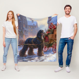Cobertor De Velo Estação Festiva de Natal do Cocker Spaniel