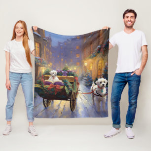 Cobertor De Velo Estação Festiva de Natal Maltês