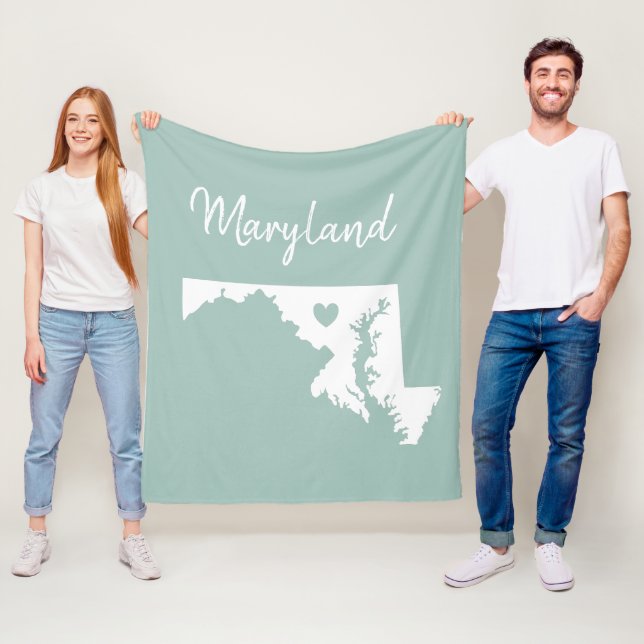 Cobertor De Velo Estado de Maryland mapa de amor (In Situ)