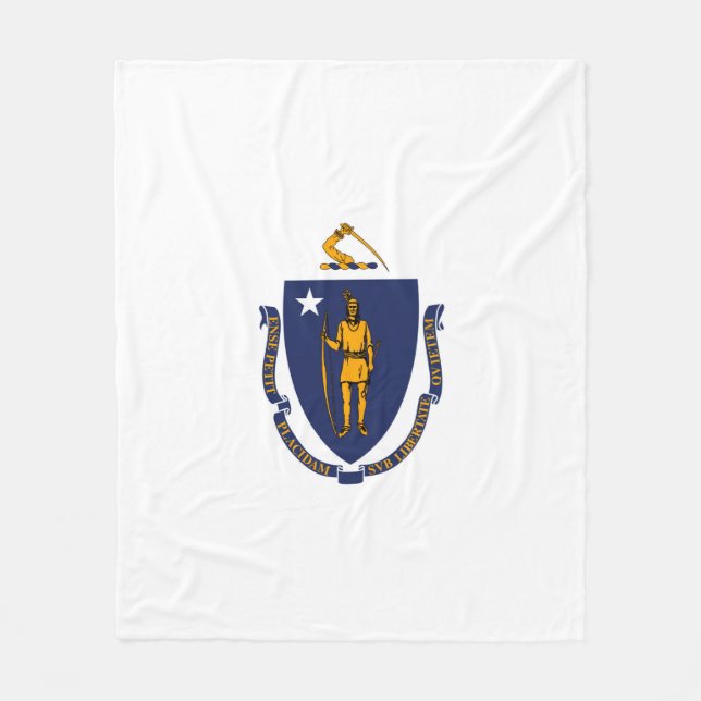 Cobertor De Velo Estado de Massachusetts Flag Design (Frente)