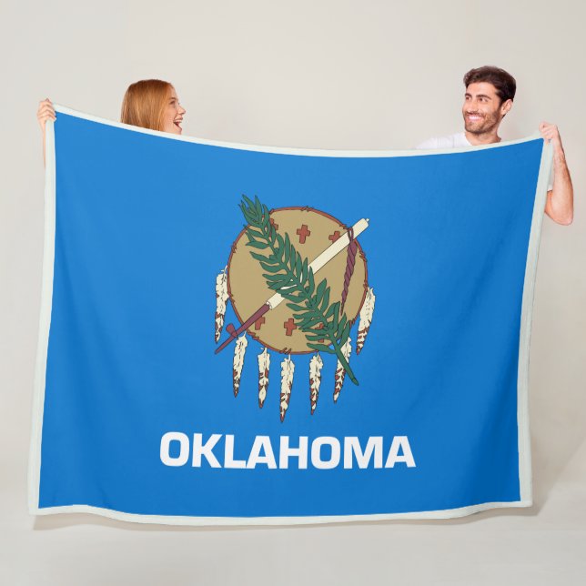 Cobertor De Velo Estado de Oklahoma Flag Impressão Patriotc (In Situ)