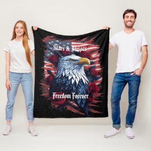 Cobertor De Velo Estados Unidos, estrelas e tiras sinalizador Águia