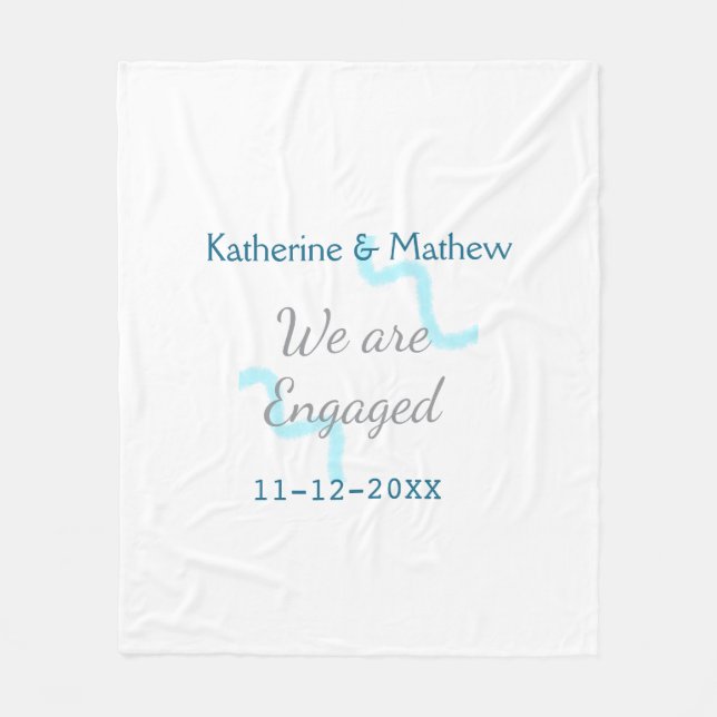 Cobertor De Velo Estamos noivos de na moda espiralada de cinza d'ág (Frente)