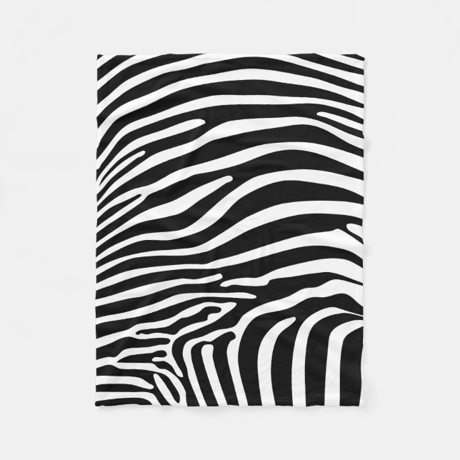 Cobertor De Velo Estampa de Zebra (Frente)