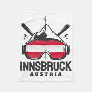 Cobertor De Velo Estância de Esqui Innsbruck Áustria Esqui Retrô