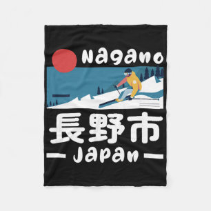 Cobertor De Velo Estância de esqui Nagano Japão Esqui Alpes Japones