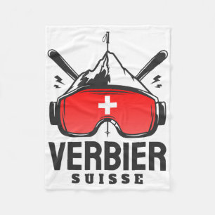 Cobertor De Velo Estância de Esqui Verbier Suíça Esqui Retro