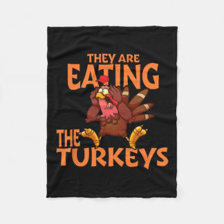 Cobertor De Velo Estão Comendo A Turquia Engraçada Donald Trump Tha