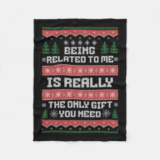 Cobertor De Velo Estar Relacionado A Mim Família De Natal Engraçada