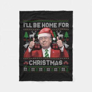 Cobertor De Velo Estarei Em Casa Para Papais noeis De Natal Trump 2