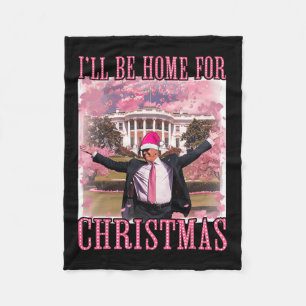 Cobertor De Velo Estarei Em Casa Para Papais noeis De Natal Trump X