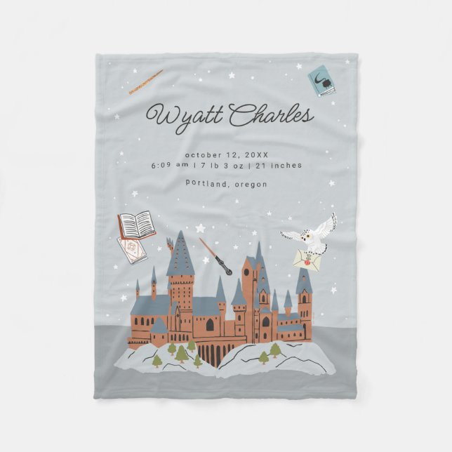 Cobertor De Velo Estatísticas de Nascimento do Bebê Harry Potter Ho (Frente)