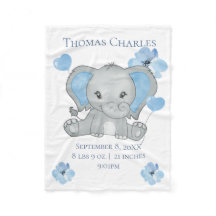 Estatísticas de Nascimento Personalizadas Elefante