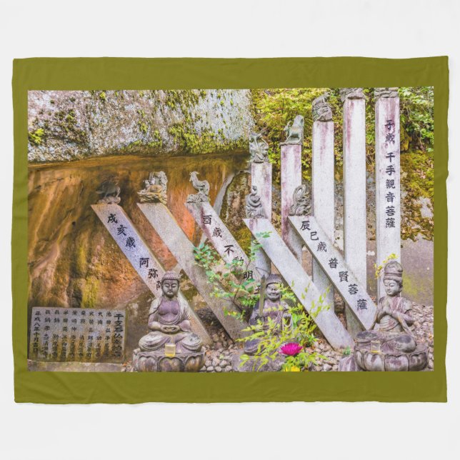 Cobertor De Velo estátuas de Buda no templo Senko-ji (Frente (Horizontal))