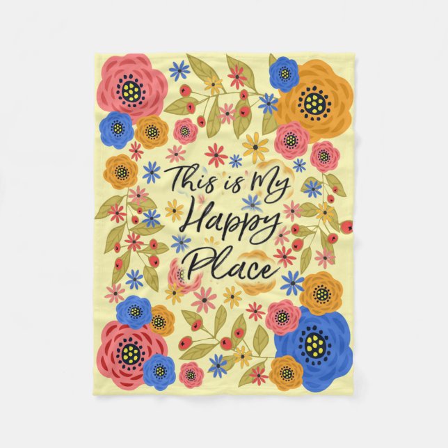 Cobertor De Velo Este é meu lugar feliz (Frente)