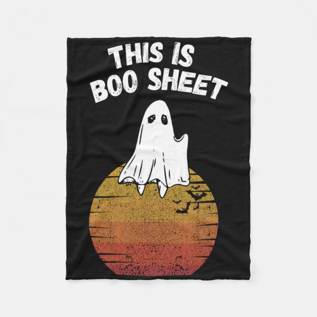 Cobertor De Velo Este É O Boo Sheet Ghost Retro Halloween Easy Cost (Frente)