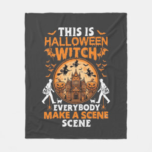 Cobertor De Velo Este É O Halloween Bruxa Todos Fazem Uma Cena Pos