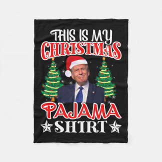 Cobertor De Velo Este É O Meu Pajama De Natal Trump Santa Hat