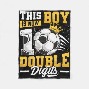 Cobertor De Velo Este Menino de Dois Dígitos Futebol Menino de 10 A